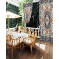 thumbnail image 5 of nqOlkjepod Outdoor Curtains for Patio Waterproof, Orange Blue Boho Southwestern Outdoor Privacy Panels Grommet, Ethnic Rustic Classical Blackout Outside Curtains for Porch/Cabana 54"x108", 1 Panel, 5 of 8
