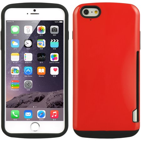 Fusion Candy Case with Card Insert for iPhone 6 / 6S - Red
