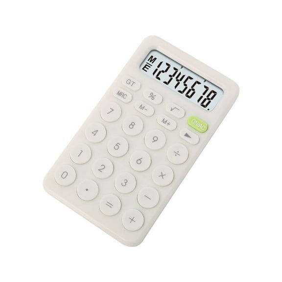 Worgeous  Small Calculator Student Scientific High School Office Child White