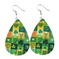 thumbnail image 1 of EDHITNR Liquidation Boucles d'Oreilles Mode Femme Jour de la Saint-Patrick Forme Goutte Verte Impression Clous d'Oreilles Offres du Vendredi Noir 90% de Réduction, 1 of 2