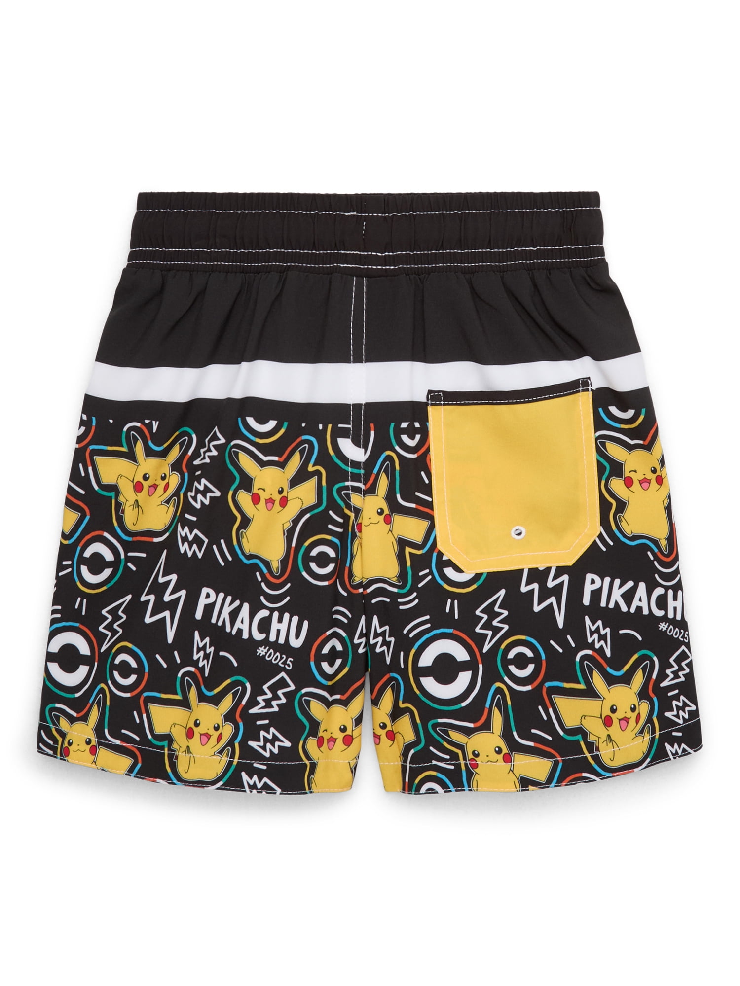 Pokémon Boys Pikachu Swim Trunks with UPF50+, Sizes 4-16