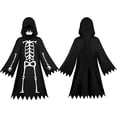 thumbnail image 4 of LIIPEE Kids Halloween Costumes Boys Girls Unisex Capes And Mask Skeleton Fancy Dress Up Clothes,9-12 Years, 4 of 9