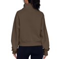 thumbnail image 4 of Evdexr Womens Sweatshirts Half Zip Cropped Pullover Fleece Quarter Zipper Hoodies 2025 Fall Fashion Outfits Clothes Gray 2XL, 4 of 6