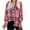 Pink, variant on LYXSSBYX Womens Plaid Tops for Women Fashion Casual Lapel Top Loose Buttoned Long Sleeve Plaid Print Blouse