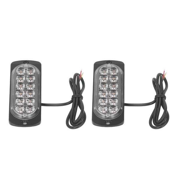 Luz estroboscópica de emergencia LED 18 modos estroboscópicos Luz de señal de advertencia lateral del automóvil 2 piezas para motocicleta ANGGREK Otros