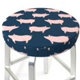 thumbnail image 3 of Balery Pig 1 Fundas de asiento para taburete de bar redondo de tela de terciopelo ajustables que protegen de arañazos y manchas para sillas de 14 a 17 pulgadas.-13 inch, 3 of 7