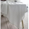 thumbnail image 4 of Fennco Styles Casual Pinstripe Cotton Tablecloth 71" W x 55" L - White Woven Striped Rectangle Table Cover for Everyday Use, Home, Dining Room Décor, Banquets, Family Gathering and Special Occasions, 4 of 5