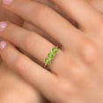 thumbnail image 4 of Gem Stone King 18K Rose Gold Plated Silver Green Peridot Engagement Ring for Women | 1.65 Cttw | Round 5MM | Gemstone August Birthstone | Size 7, 4 of 6