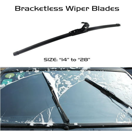Premium Flexible Car SUV Truck Drag J Hook Bracketless Windshield Replacement Windscreen Wiper Blades Blade