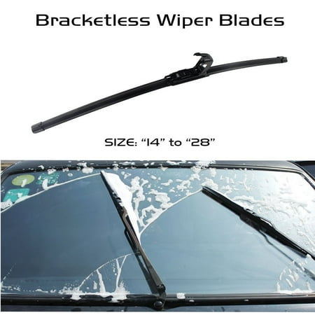 - Premium Flexible Car SUV Truck Drag J Hook Bracketless Windshield Replacement Windscreen Wiper Blades Blade (15