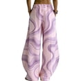 thumbnail image 2 of TaTaai Women's Spring Summer Palazzo Pants Floral Print Loose Wide Leg Tapered Cuff Design with Side Pockets and Elastic Waist for Casual and Vacation Outfits Gift, 2 of 7