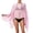 Hot Pink, variant on Women Swimsuit Cover Ups Chiffon Poncho Top Y2k Sheer Mesh Asymmetrical Hem Off Shoulder Loose Summer Lightweight Shrug Shawl