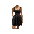 thumbnail image 1 of City Studio Robe Évasée à Encolure Carrée pour Femmes, Noir, Juniors, 5, 1 of 1