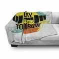 thumbnail image 3 of Fitness Soft Flannel Fleece Throw Blanket, Sore Today Strong Tomorrow Gym Words Typography Colorful Energetic Brushstrokes, Cozy Plush for Indoor and Outdoor Use, 70" x 90", Multicolor, by Ambesonne, 3 of 6