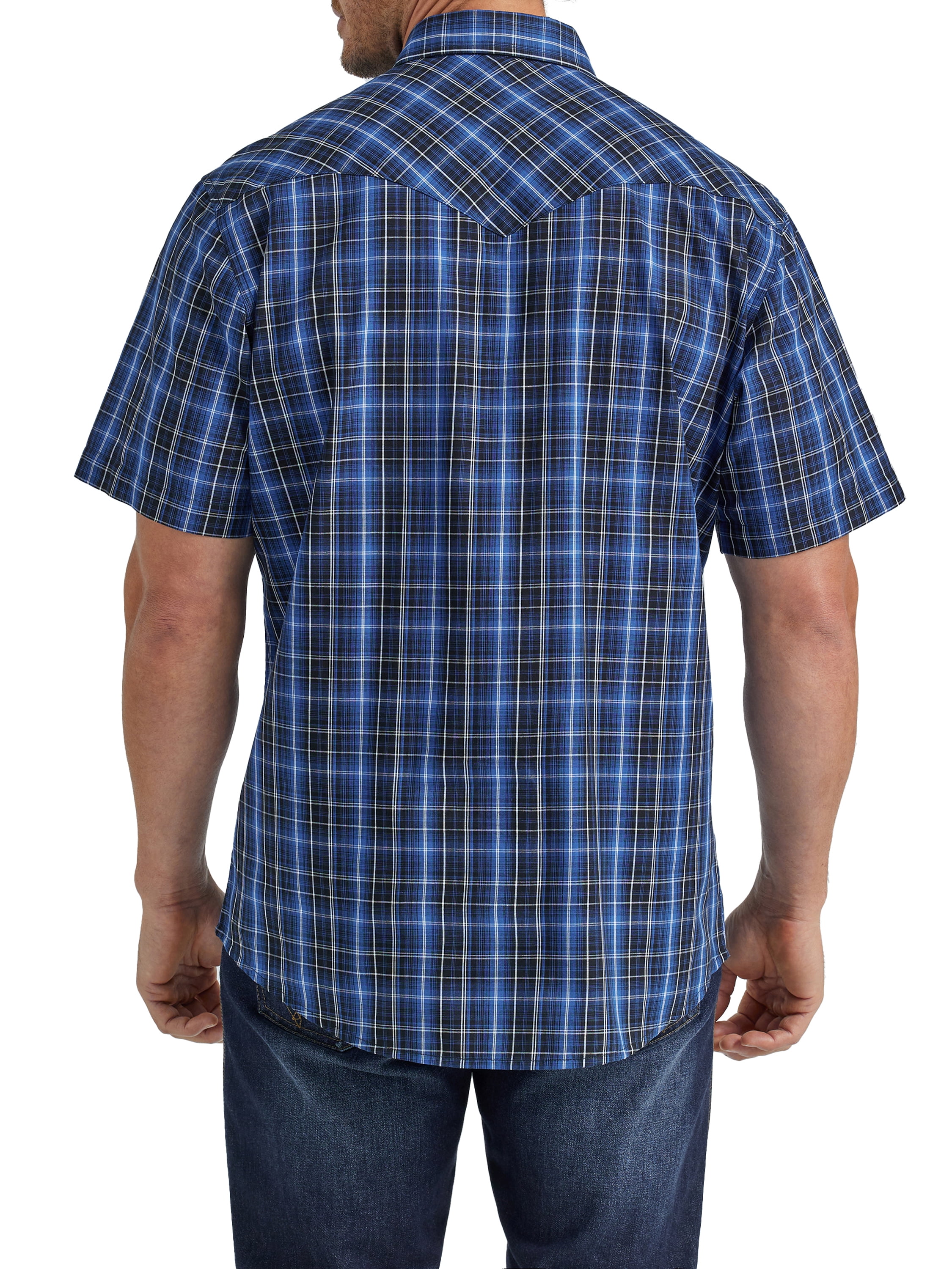 Wrangler® Men's and Big Men's Regular Fit Short Sleeve Western Shirt, Sizes S-5XL
