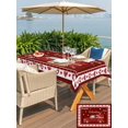 thumbnail image 4 of Outdoor Tablecloth with Umbrella Hole and Zipper, Red Valentine's Day Rectangle Table Cloth 60x102 Inch Waterproof Tablecloth, Love Heart Truck Romantic Abstract Art Picnic Table Cover for Patio, 4 of 7