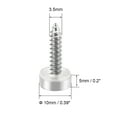 thumbnail image 2 of Uxcell Mirror Screws, Decorative Cap Fasteners Cover Nails, Electroplated, Bright Silvery Brass 4pcs 0.39", 2 of 3
