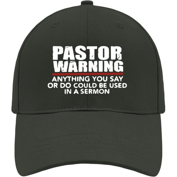 Pastor Gift Pastor Warning Anything You say Hat Hat Men Trendy Mesh Cap for Summer