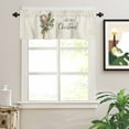 thumbnail image 2 of Candy Cane Valances for Windows Merry Christmas Berry Leaf Winter Xmas Rod Pocket Curtain Valance Window Treatment Short Curtains for Kitchen Living Room, 54"x18", 2 of 5