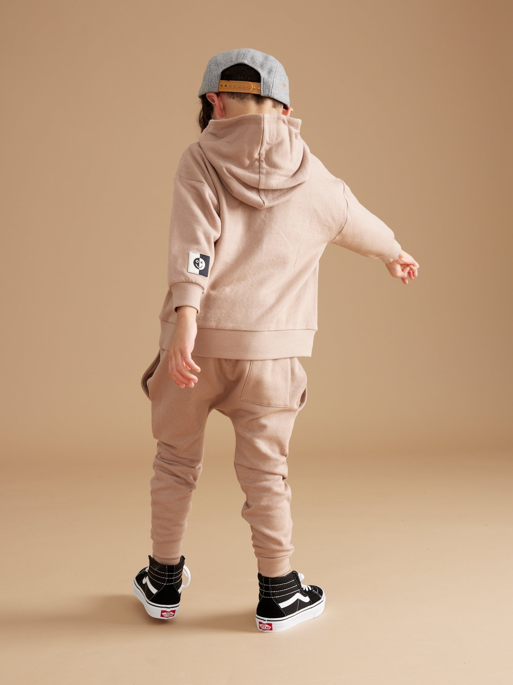 Superman 2-piece Kid Boy Black Hoodie Sweatshirt and  Elasticized Pants Set