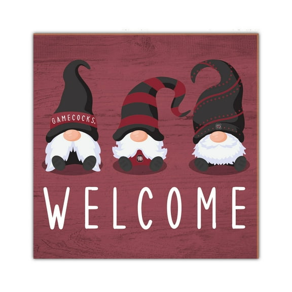 South Carolina Gamecocks 10'' x 10'' Welcome Gnomes Sign