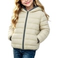 thumbnail image 3 of Puffer Jacket Zaewscy Girls Hooded Lightweight Puffer Jacket Full Zip Quilted Warm Casual Outerwear Coat Green 9-10Years, 3 of 9