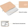 thumbnail image 2 of Mosiso 13.3 inch Laptop Sleeve for MacBook Pro 14 inch M4 M3 M2 M1 Lenovo Dell HP Asus Acer, Protective Neoprene Notebook Bag with Small Case, Peach Fuzz, 2 of 5