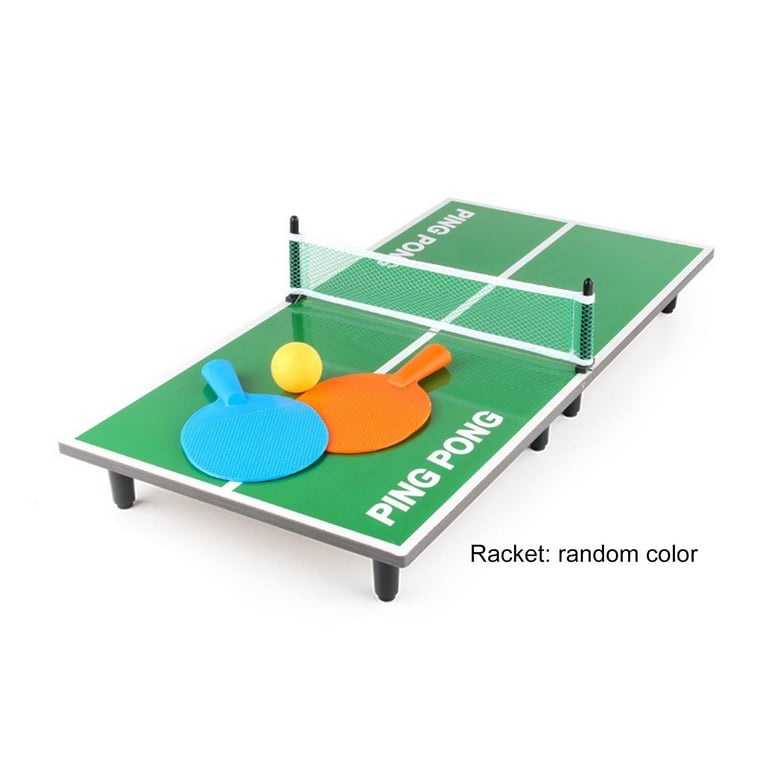 1 Set Mini Table Tennis Racket Table Set Wooden Portable Ping Pong