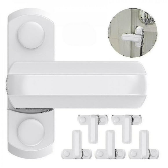 6pcs Safe Window Lock Sash Jammer T Shape Zinc Alloy Window Door Security Sash Lock Handle Latch-mxbc
