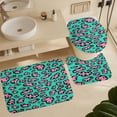 thumbnail image 6 of Leopard Print Pattern 4Pcs Shower Curtain Set Shower Curtain Set with Carpet Bath Mat, 6 of 8