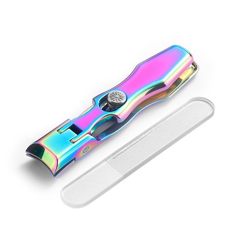 Jtween Colorful Titanium Thick Nail Clipper Cutter Wide Jaw Nail Cutting,Stainless Steel Heavy Duty Toenail Clippers for Seniors Elderly, Large