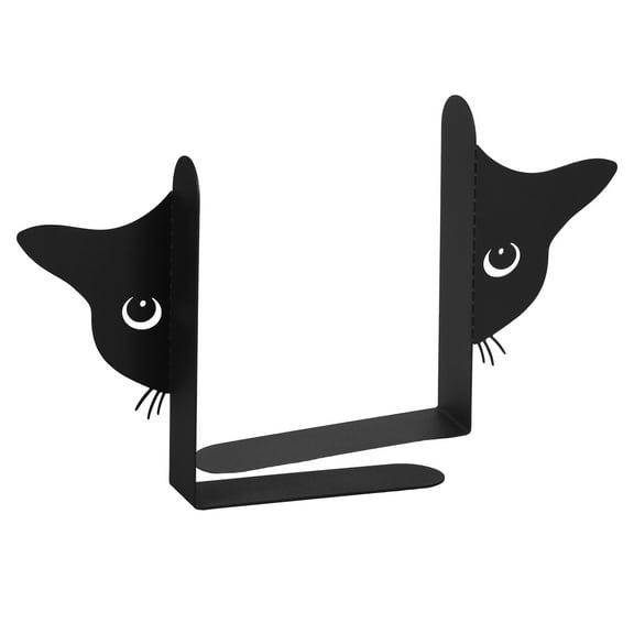 Peeping Cat Metal Bookends Cute Cat Book Ends for Shelves Bookshelf Decorative Objects Home Office Desk Bookshelf Decor Cat Lover Gifts for Women