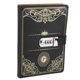 thumbnail image 2 of Cuaderno A5 con combinación de candado, color negro y dorado, estilo retro, 300 páginas, papel rayado suave, para la escuela, la oficina y viajes., 2 of 14