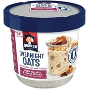 Quaker Overnight Oats, Raisin Walnut & Honey, 2.61 oz Cup