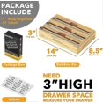 thumbnail image 4 of 3 In 1 Wrap Organizer With Cutter And Labels, Plastic Wrap, Aluminum Foil And Wax Bamboo Dispenser (natural), 4 of 5