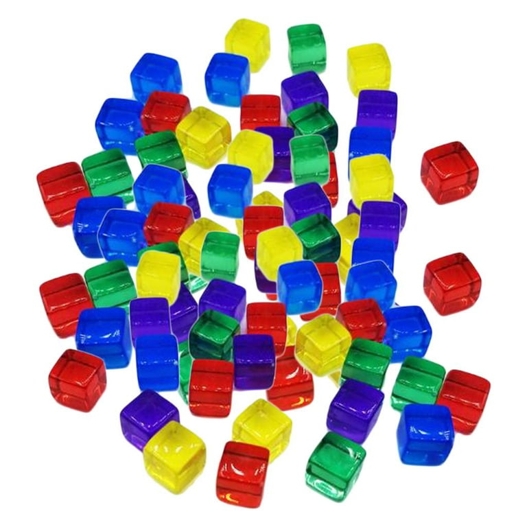 Transparent plastic cubes 10 mm
