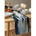 thumbnail image 3 of Hokiten Table Runners 60 Inches Long Dress Scarves, Abstract Blue Black Farmhouse Kitchen/Dining Table Runner, Small Coffee Tablerunners, Vintage Simple Oil Painting Art 13x60 Inch, 3 of 7