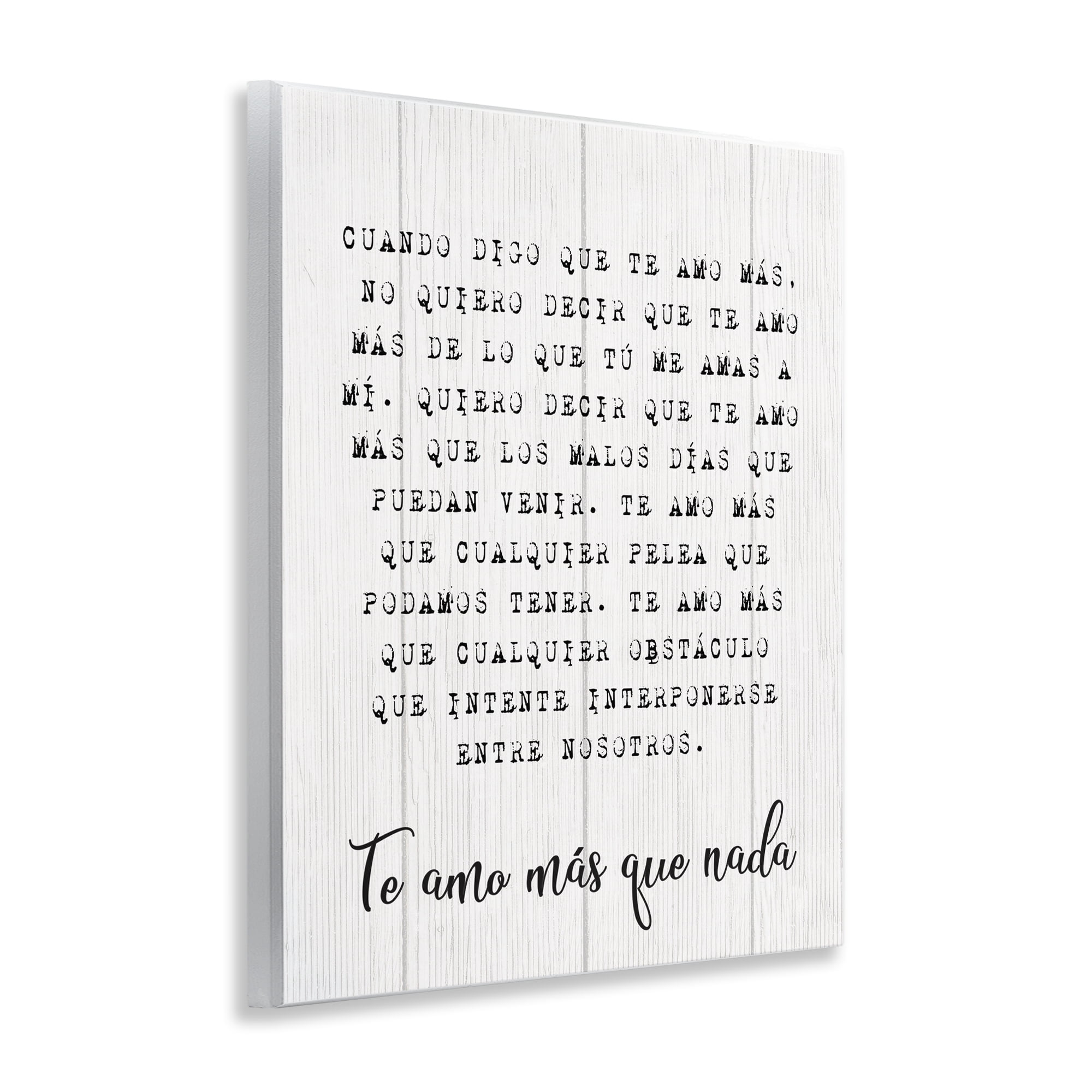 Stupell Industries Te Amo Sin Límites Inspirational Quotes & Sayings Painting Unframed Art Print Wall Art, 11 x 14