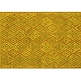 thumbnail image 1 of Ahgly Company Machine Washable Indoor Rectangle Abstract Yellow Contemporary Area Rugs, 5' x 7', 1 of 4