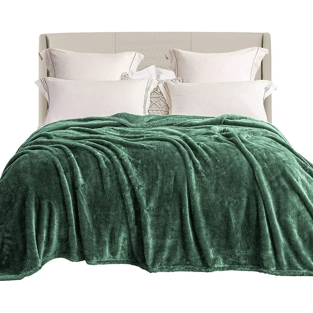 Exclusivo Mezcla Plush Fuzzy Fleece King Size Bed Blanket, Super Soft