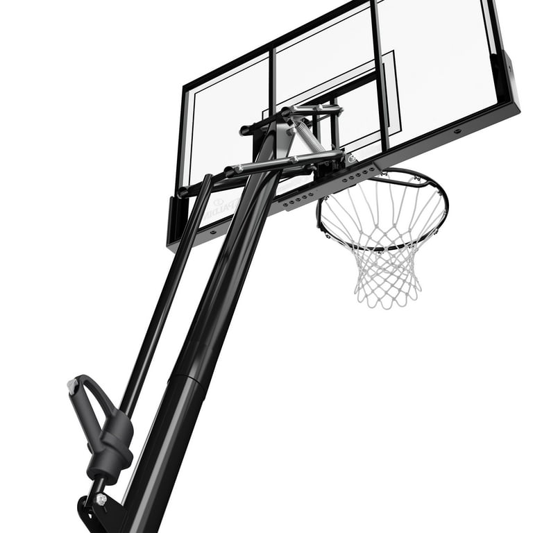 Spalding angled 54 in portable acrylic basketball sale hoop