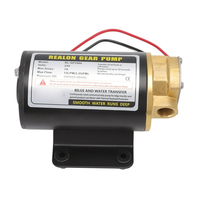Electric Gear Thermal Protection Motor Pump Oil Transfer Pump With Brass Connector For Diesel Engine