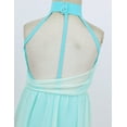 thumbnail image 6 of Manyakai Girls Sleeveless Cutout Back Ballet Dance Leotard Dress for Lyrical Contemporary Dancing Mint Green 6, 6 of 7