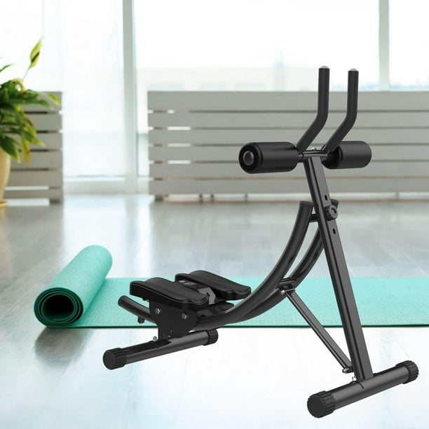 ABS Trainer Home Use Strength Training Digital Display Abdominal Rolling  Machine Black 