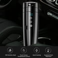 thumbnail image 1 of Para una taza de calefacción para automóvil de 12 v/24 v, 400 ml de acero inoxidable taza de viaje calcactado automóvil temperatura smerta perdica electra para leche de teato de, 1 of 7