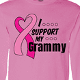 thumbnail image 4 of Inktastic Breast Cancer Awareness I Support My Grammy with Pink Ribbon Long Sleeve T-Shirt, 4 of 5