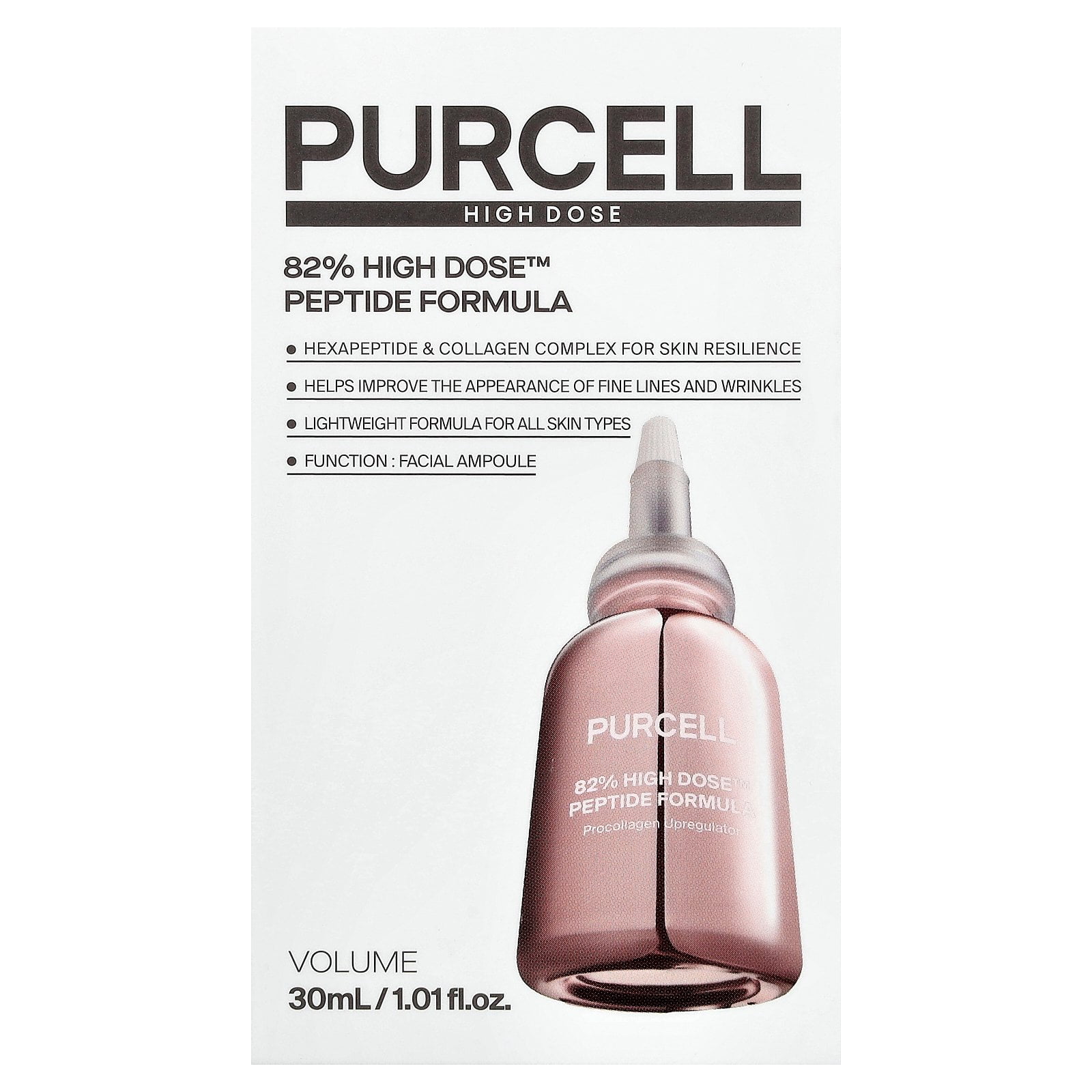 Purcell Skincare 82% High Dose Peptide Formula Multicollagen Anti-Wrinkle Serum - 1.01 oz