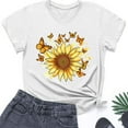 thumbnail image 6 of NSLGXD Summer T-Shirts for Women Funny Graphic Tees Short Sleeve Round Neck Tee Shirts Fashion Floral Print Casual Tunic Tops Going Out Tops XXL, 6 of 6