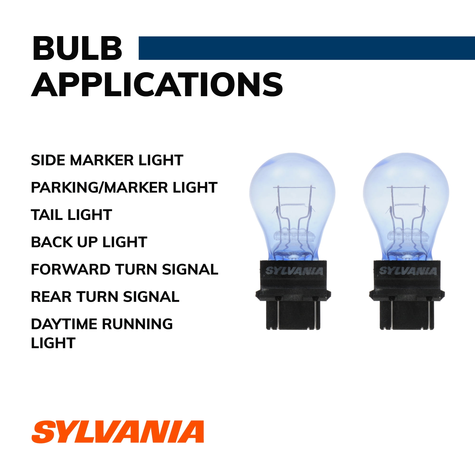(2 pack) Sylvania 3157 SilverStar Automotive Mini Bulb, 2 Pack, Compatible with Multiple Cars