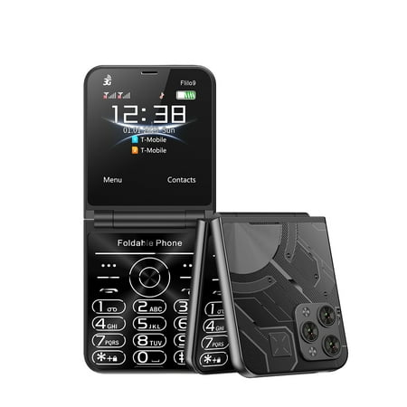 2024 SERVO Flilo9 3G WCDMA Cellphone Foldable 2 SIM Card Speed Dial Blacklist Type-C Flip Mobile Phone 2.6“ Displa